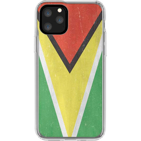 Guyana Flag Distressed iPhone 11 Pro Clear Case